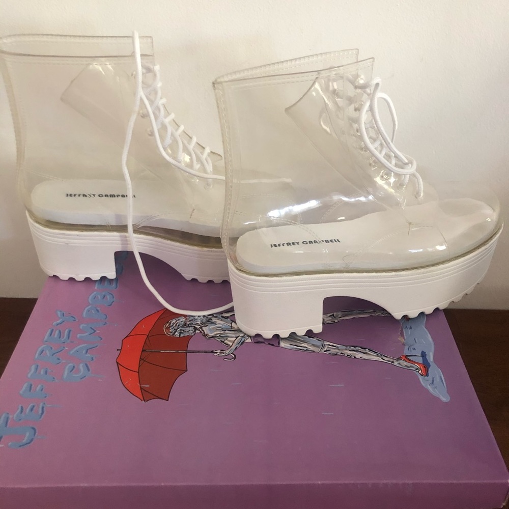 JEFFREY CAMPBELL PVC Platform Rain Boots